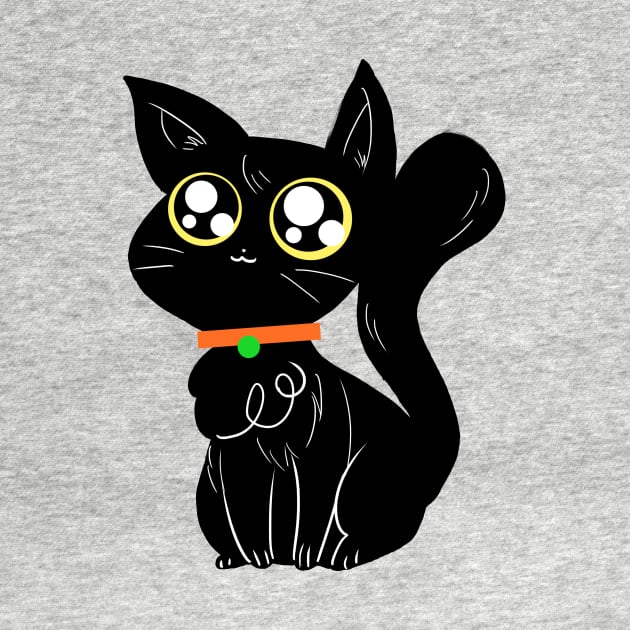Cute Halloween Black Cat by saradaboru